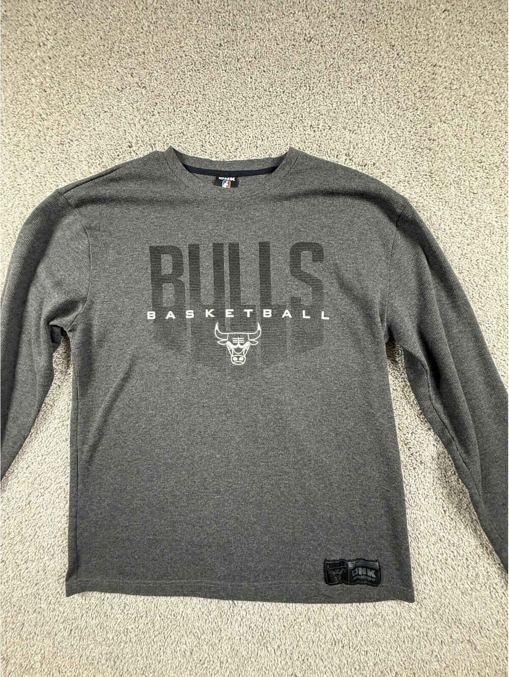 UNK NBA Chicago Bulls 2XL Gray Thermal Waffled